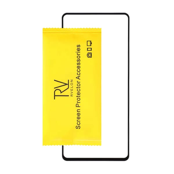 Screen Protector Galaxy A71 - 3D Tempered Glass Black - bulk Svart