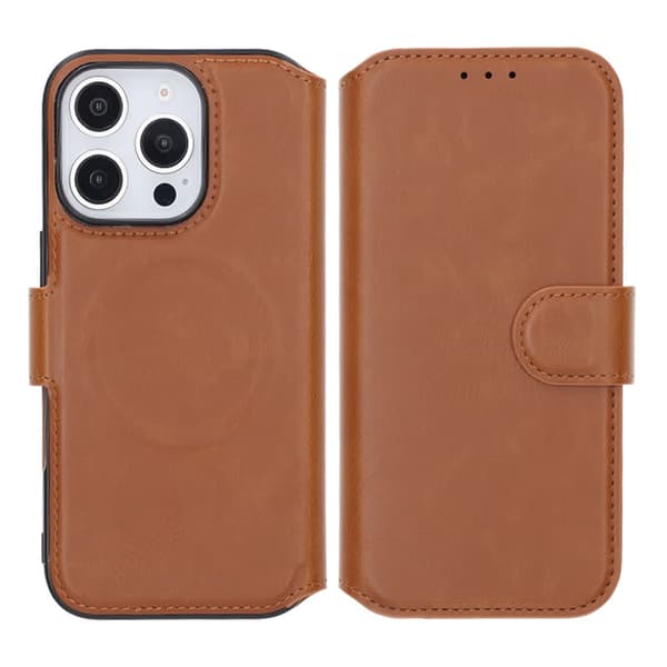 iPhone 16 Pro Wallet Case Rvelon - Brown Brun
