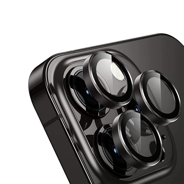 iPhone 14 Pro Kameralins med Ram - Rymdgrå Rymdgrå