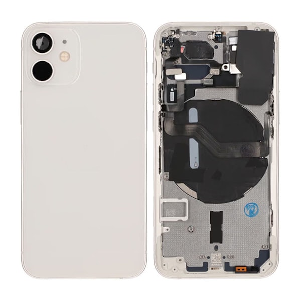 iPhone 12 Mini Baksida Komplett Med Smådelar - Vit Vit