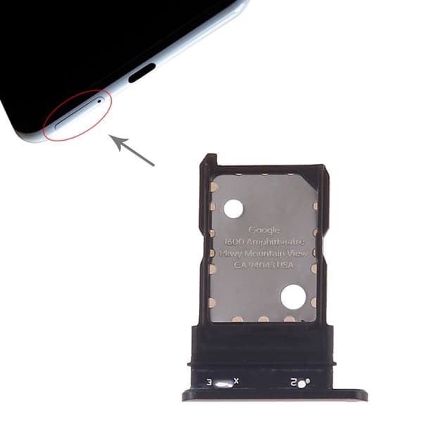 Google Pixel 3XL Simkortshållare - Svart Svart