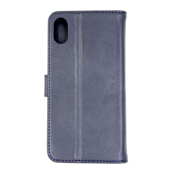 iPhone XS Max Wallet Case Leather with Stand - Blue Blå