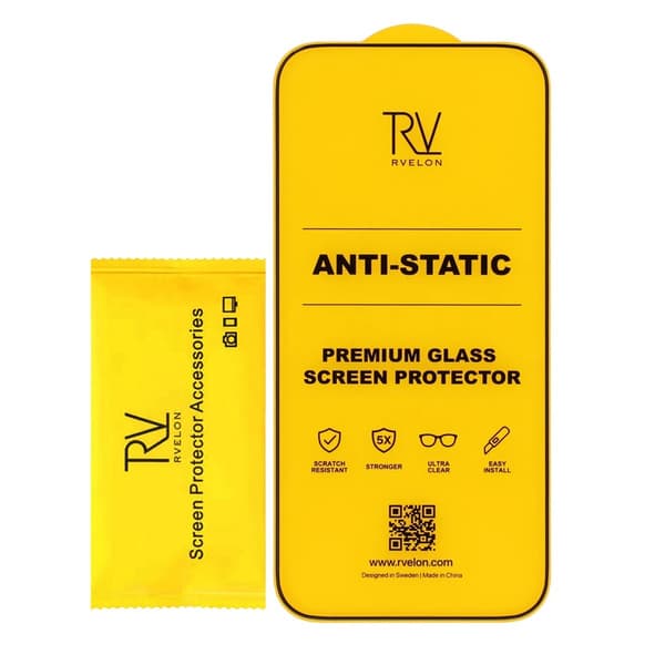Rvelon Skärmskydd för iPhone 17 Pro Max - 2.5D Härdat Glas - Bulk