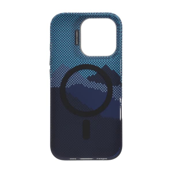 Case Magsafe and stand for iPhone 16 Pro - Mountain Blue Blå