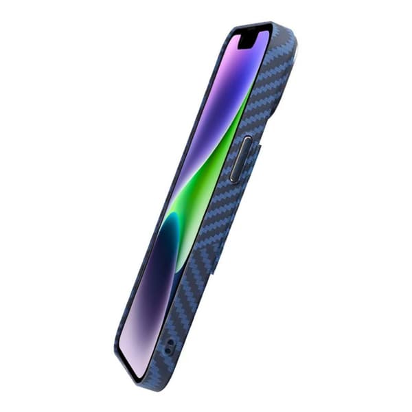 iPhone 15 Plus Mobilskal i Kolfiber - Blå/Grå Blå