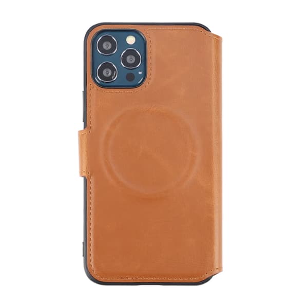 RV Wallet Case Extra Card -iPhone 12/12 Pro- Golden Brown Brun