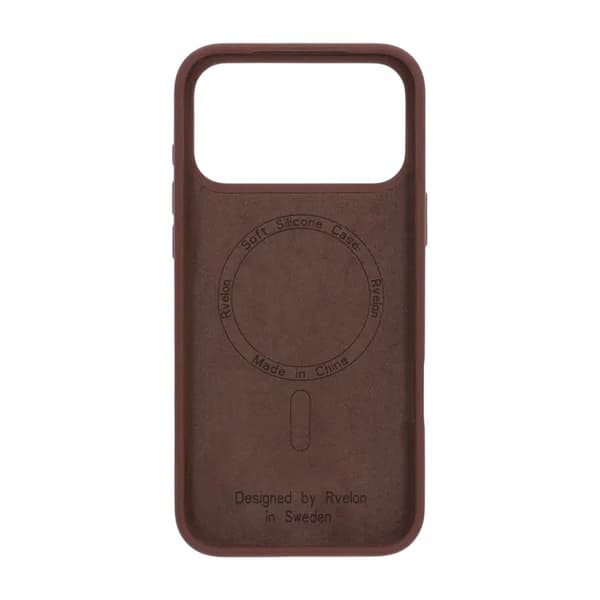 iPhone 17 Pro Max Case - Silicone With Magsafe Rvelon Earthy Brown Brun