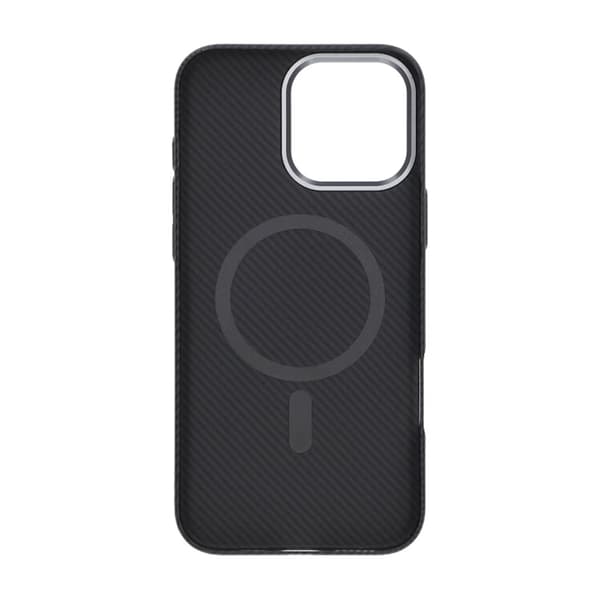 iPhone 16 Pro Max Carbon Patterned Phone Case - Black Svart
