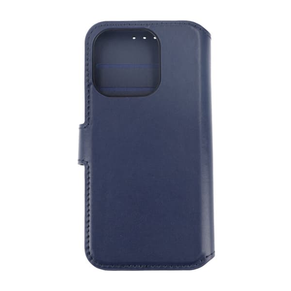 iPhone 15 Pro Plånboksfodral Läder Rvelon - Blå Blå