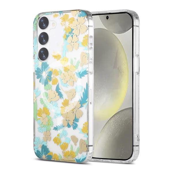 Samsung Galaxy S23 Phone Case Magnet - Flowers Turquoise