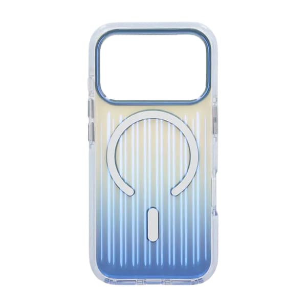 Corrugated MagSafe Mobile Case for iPhone 17 Pro - Blue Blå