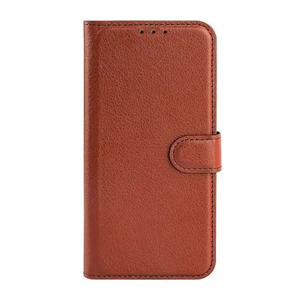 iPhone 15 Plus Wallet Case with Stand - Brown Brun