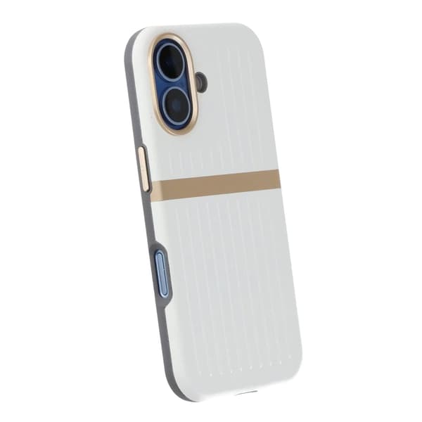 Luggage Spliced Leather Texture Magnetic Phone Case For iPhone 17 White Vit
