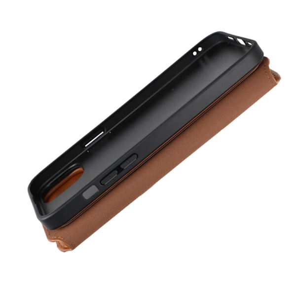 iPhone 15 Plus Plånboksfodral Magnet Rvelon - Brun