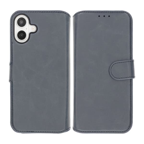 iPhone 16 Plus Wallet Case Magnet Rvelon - Blue Blå