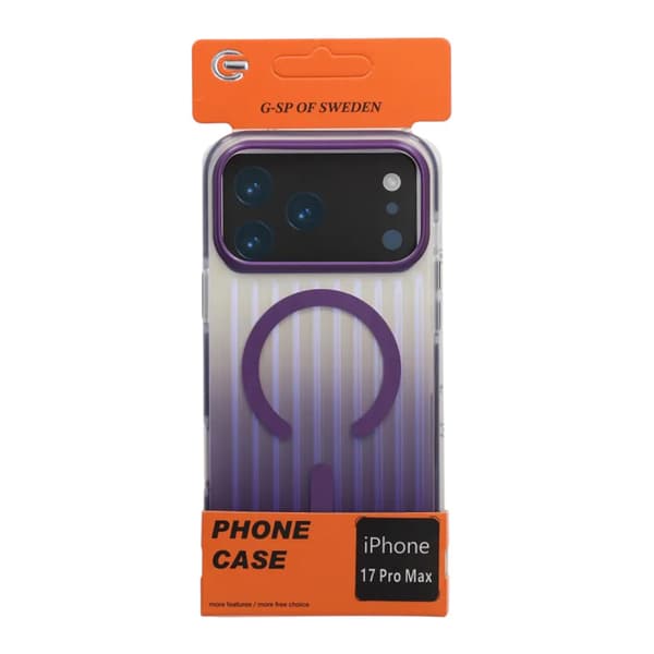 Mobilskal Korrugerad MagSafe för iPhone 17 Pro Max - Mörklila Dark Purple