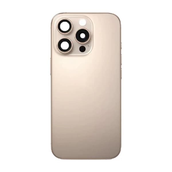 iPhone 16 Pro Max Baksida Glas med smådelar - Sandfärgad Titan