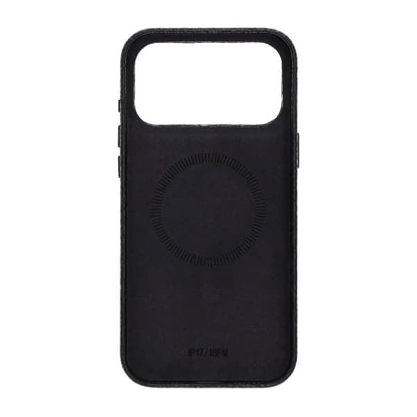 Crystal Grain Full Wrap Magnetic PU Leather Case For iPhone 17 Pro Max/18 Pro Max Black