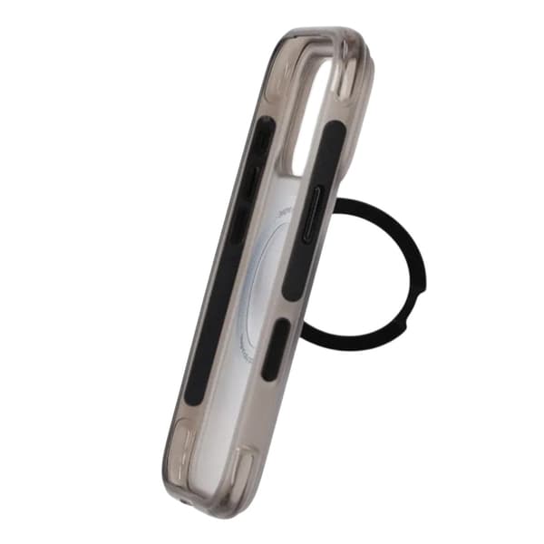 360-degree Rotating Stand Matte Magnetic Shockproof Airbag  Case  For iPhone 17 Pro Max/18 Pro Max Black