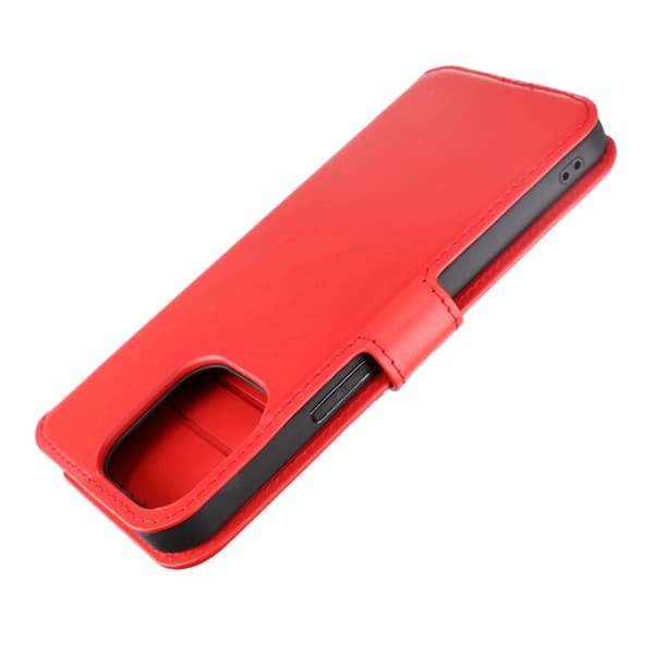 iPhone 15 Pro Max Plånboksfodral Läder Rvelon - Röd Röd