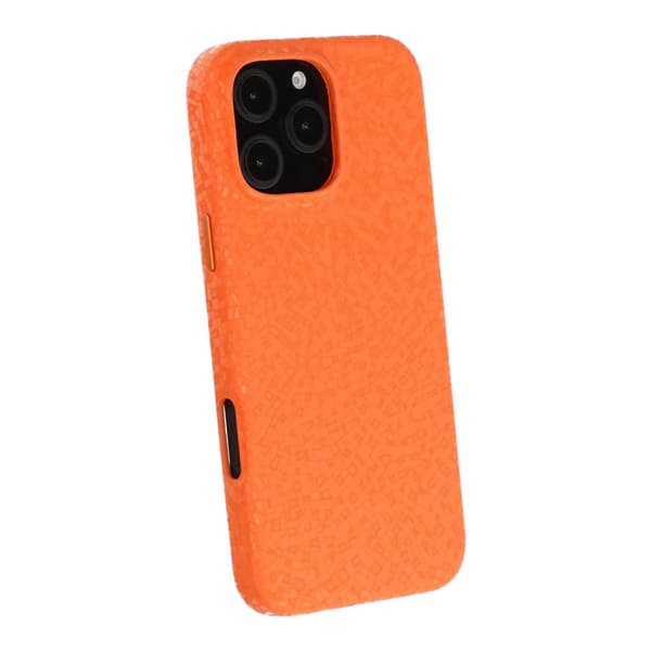 Crystal Grain Full Wrap Magnetic PU Leather Case For iPhone 16 Pro Max Orange