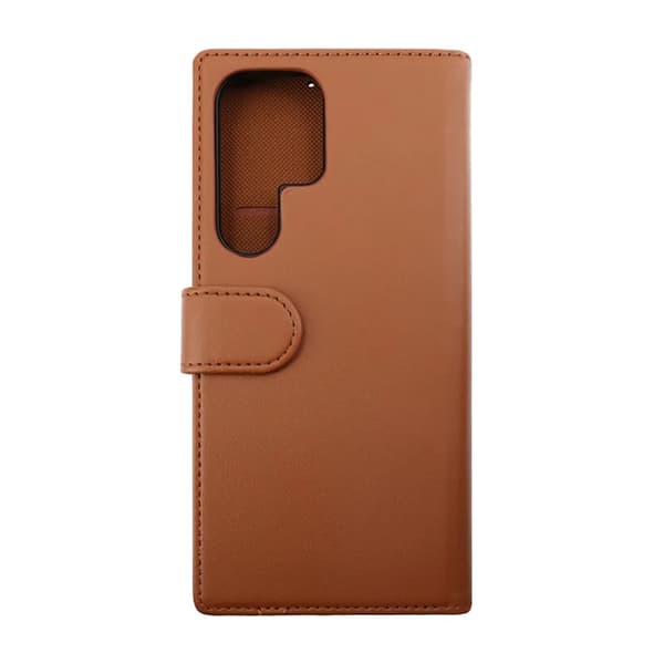 Samsung Galaxy S23 Ultra Wallet Case Magnet Rvelon - Brown Brun