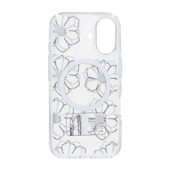 Mobile case Magsafe for iPhone 17 - Transparent with flowers Transparent