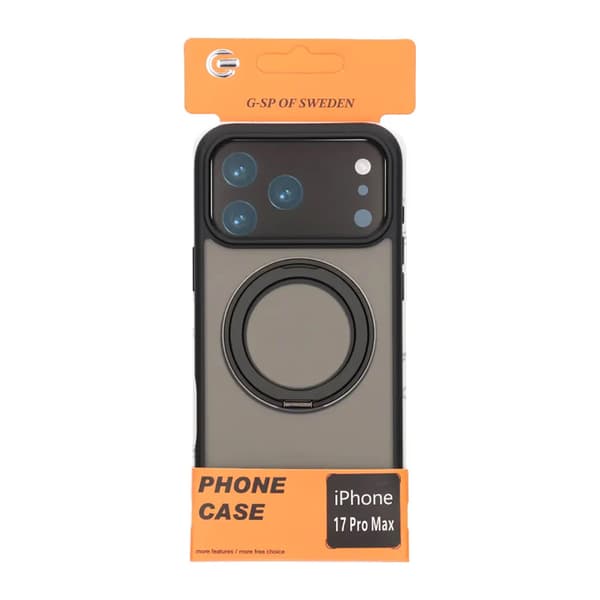 Mobilskal Roterande Magnet Stativ för iPhone 17 Pro Max - Svart Svart