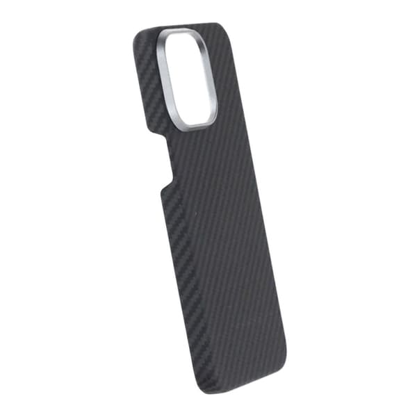 Kevlar Woven Magnetic Case - iPhone 15 Pro Max Black Thick Weave Svart