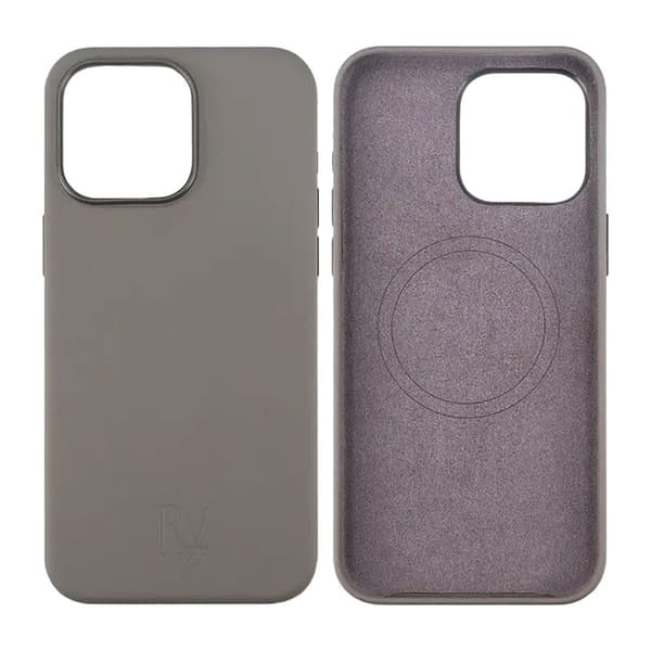 iPhone 15 Pro Silicone Case Rvelon MagSafe - Grey Grå