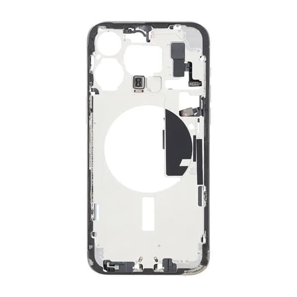Mittenram med smådelar för iPhone 15 Pro Max - Vitt Titan OEM