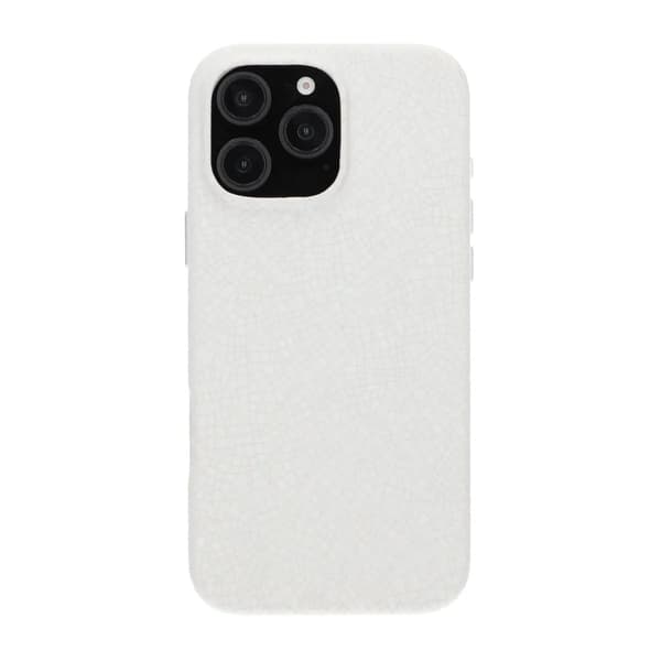 Crystal Grain Full Wrap Magnetic PU Leather Case For iPhone 16 Pro Max White