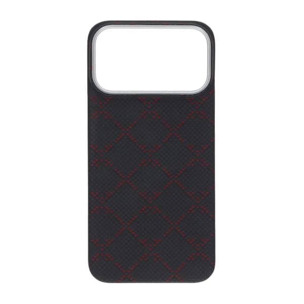 Kevlar Woven Magnetic Case - iPhone 17 Pro Max Black Check Svart