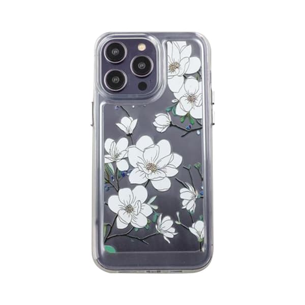 iPhone 14 Pro Max Mobilskal med motiv - Kvistar och Blommor Mönstrat