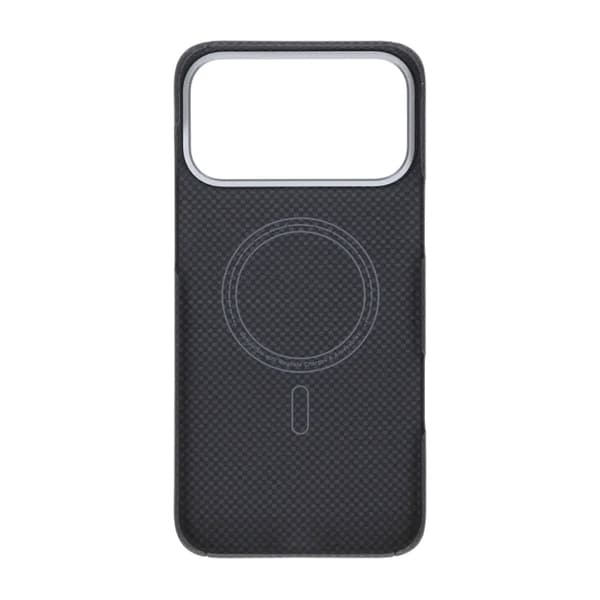 Kevlar Woven Magnetic Case - iPhone 17 Pro Max Black Plain Weave Svart