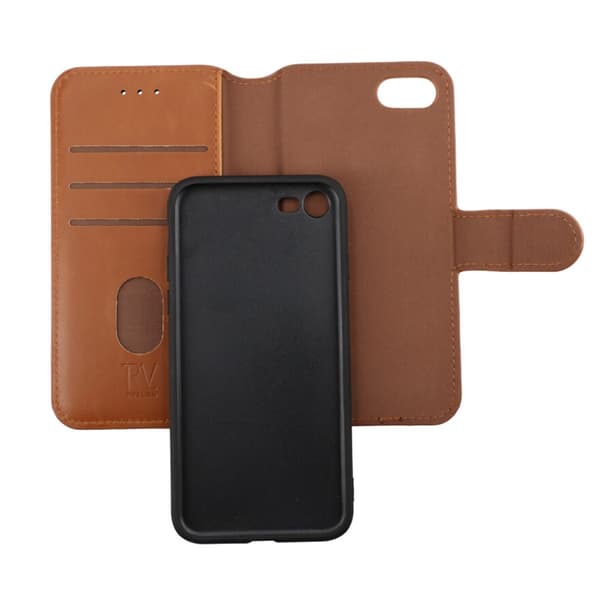 iPhone 7/8/SE 2020 Plånboksfodral Magnet Rvelon - Guldbrun Brun