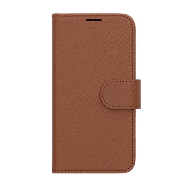 Flip Stand Leather Wallet Case For iPhone 16e- Brown