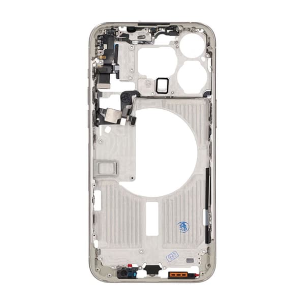 iPhone 15 Pro Max Mittenram med smådelar OEM - Titanvit
