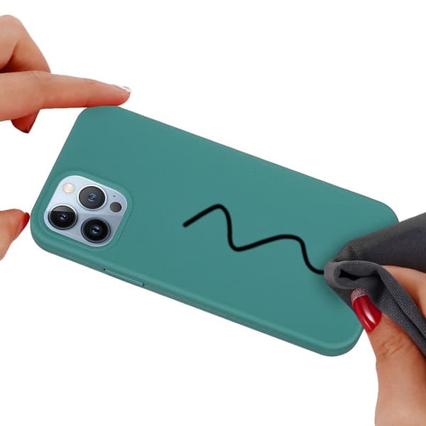 iPhone 15 Pro Silicone Case - Green Grön