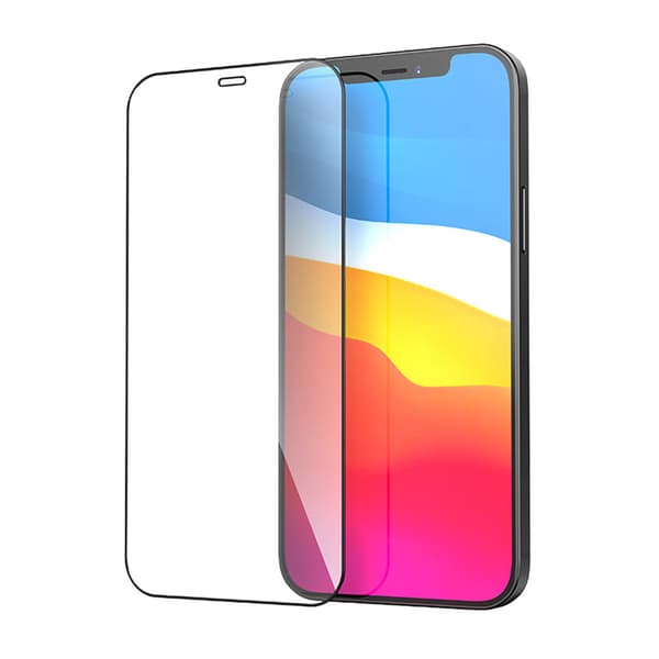 iPhone 12/ 12 Pro 3D Tempered Glass Screen Protector Black (Bulk) Svart