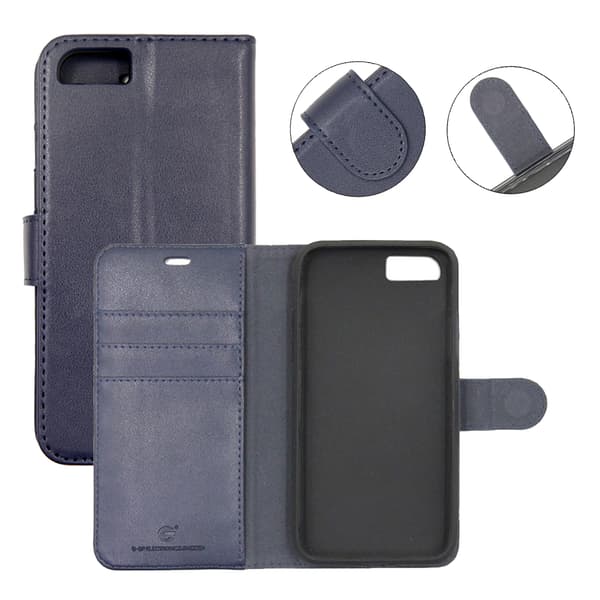 iPhone 6/6S Plånboksfodral Magnet Läder med Stativ - Mörkblå Dark Blue