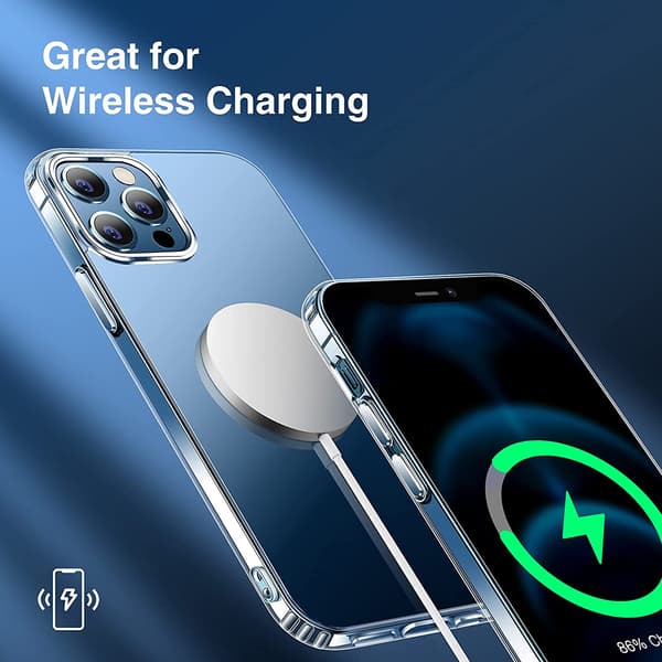 Mobile Case Shockproof Magsafe for iPhone 12 and 12 Pro - Clear Transparent