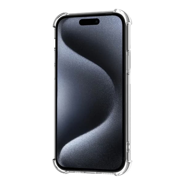 Shockproof Case with Card Holder iPhone 15 Transparent Transparent
