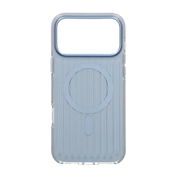 Corrugated Magsafe Mobile Case for iPhone 17 Pro Max - Blue Blå