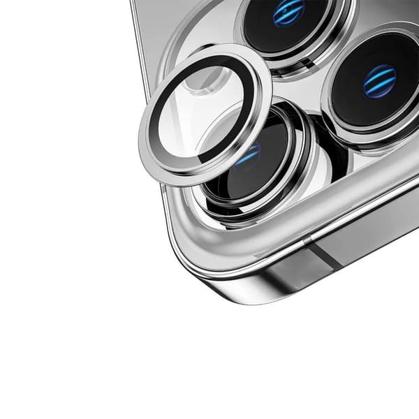 iPhone 14 Pro Kameralins med Ram - Silver Silver