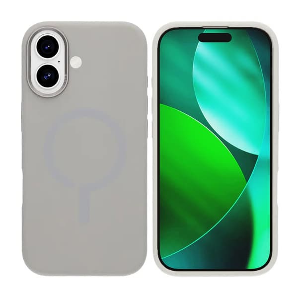 Metal Eagle Eye Liquid Magnetic Silicone Case iPhone 17 Gray Grå