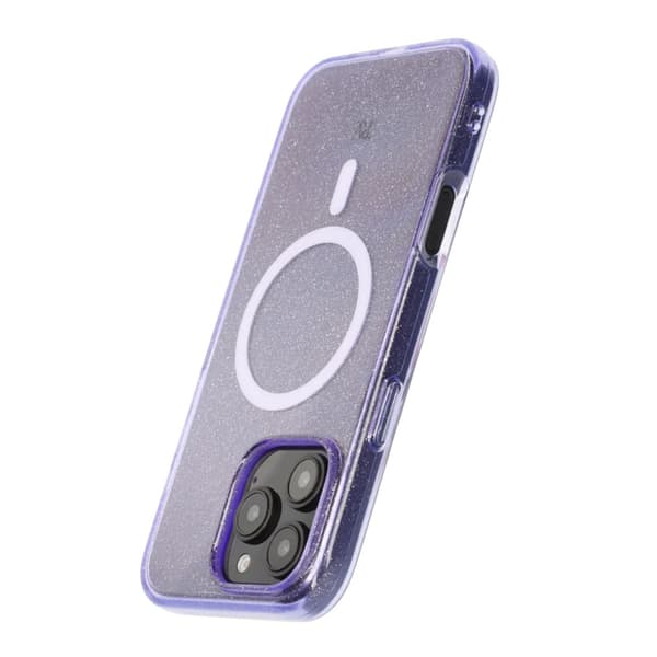 iPhone 16 Pro Max Rvelon TPU Mobile Case with MagSafe - Glitter Purple Glitter