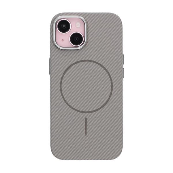 iPhone 15 Carbon Case - Grey Grå