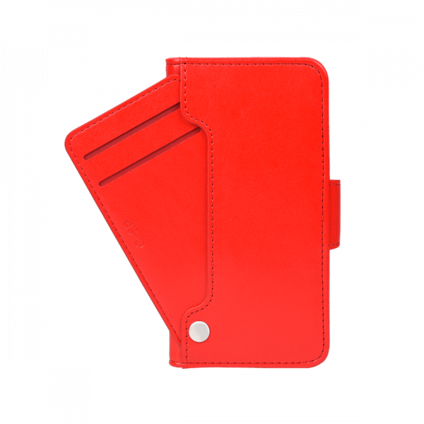 iPhone 11 Pro Max Wallet Case Stand with Extra Card Slots - Red Röd