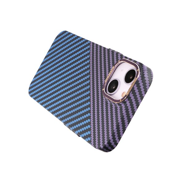 Kolfiber Skal iPhone 14 Plus - Lila & Blå Lila